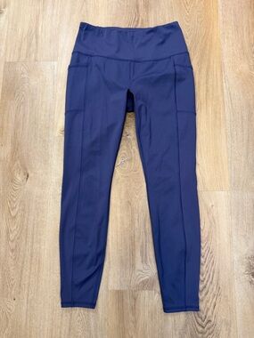 RBX High-Waist Blue Active Leggings with Pockets